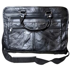 Genuine Leather Messenger Briefcase Bag/Organizer Large Capacity